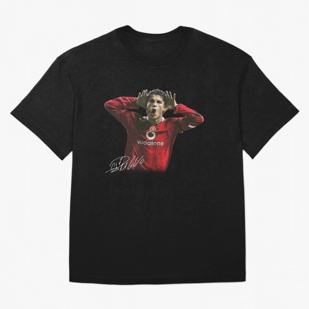 Cristiano Ronaldo T-Shirt Young Manchester Ronaldo - Celebration Oversized T-Shirt Stand Proud for FIFA World Cup 2026 USA Canada Mexico Spirit, Filled with Germany, Mbappe and Neymar, Stadium Chants, National Pride, Trophy Dreams and Unforgettable