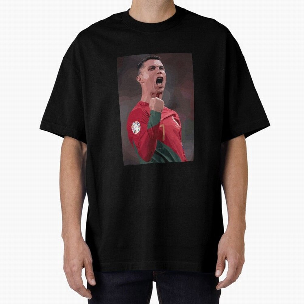 Cristiano Ronaldo Oversized T-Shirt Create FIFA World Cup 2026 USA Canada Mexico for Fans of Cristiano Ronaldo, Haaland and CR7 and Argentina, Bringing Match Day Excitement, Supporter Culture, Golden Goals and Global Football Passion; Perfect for