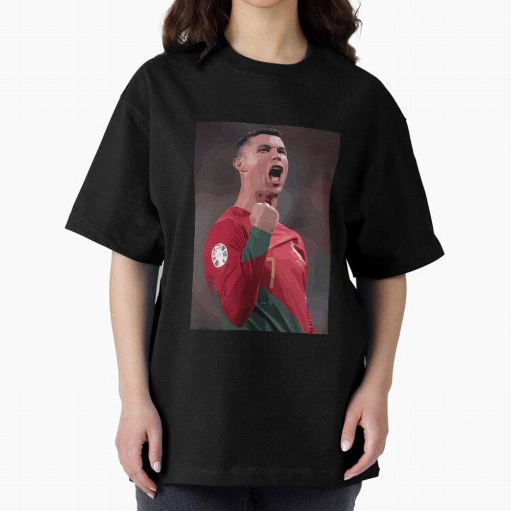 Cristiano Ronaldo Oversized T-Shirt Create FIFA World Cup 2026 USA Canada Mexico for Fans of Cristiano Ronaldo, Haaland and CR7 and Argentina, Bringing Match Day Excitement, Supporter Culture, Golden Goals and Global Football Passion; Perfect for