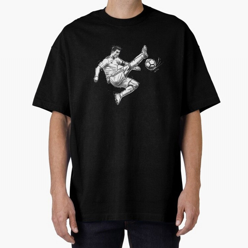 The King: Cristiano Ronaldo Oversized T-Shirt Celebrate Global Passion for the FIFA World Cup 2026 Journey through Messi, CR7 and Mbappe Highlights, England, France and Netherlands Pride, Global Supporter Spirit, Legendary Goals, National Colors