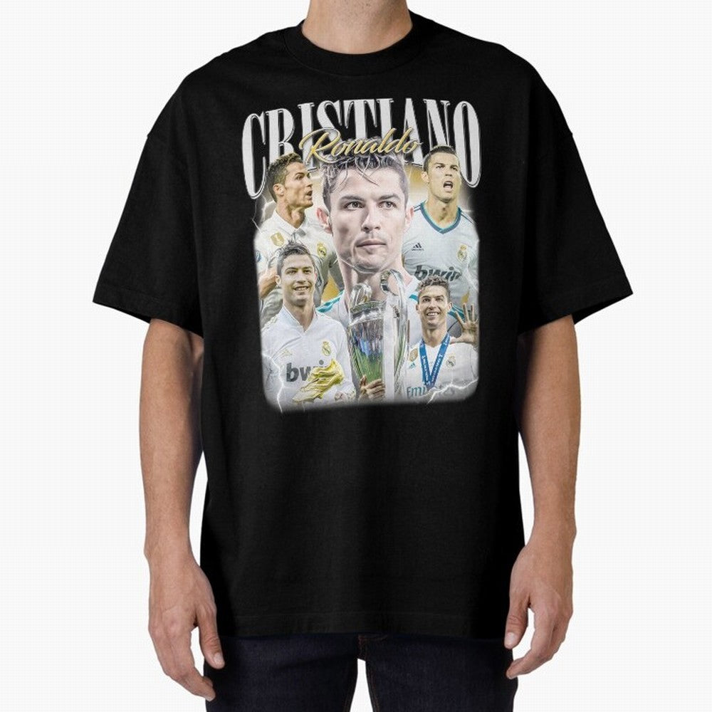 Cr7 Vintage Tribute: Soccer Legend Collage | Limited Edition Oversized T-Shirt Celebrate Global Passion for FIFA World Cup 2026 USA Canada Mexico Inspired by Mbappe and Neymar, France Energy, Supporter Pride, Iconic Celebrations, Legendary Names