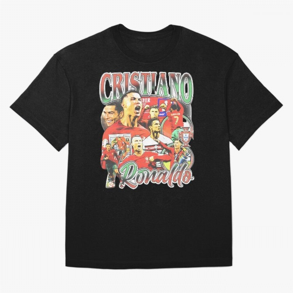 Cristiano Ronaldo Oversized T-Shirt Celebrate Football Dreams Across FIFA World Cup 2026 Group Stage Spirit, Built around Portugal, Messi and Cristiano Ronaldo, Vintage Soccer Flavor, Modern Football Stars, National Flags and Final Night Emotion;