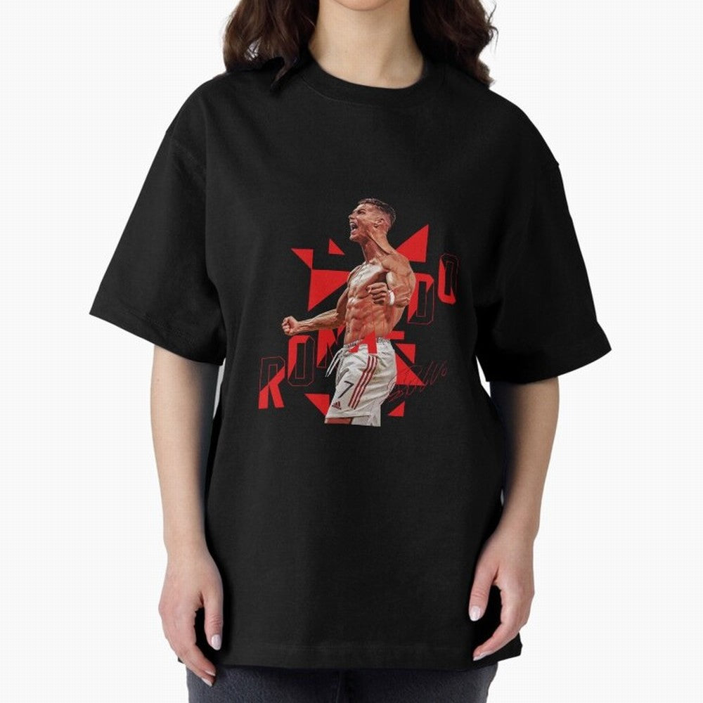 Cristiano Ronaldo Oversized T-Shirt Feel FIFA World Cup 2026 USA Canada Mexico Spirit, Filled with Argentina, France and Brazil, Messi, CR7 and Mbappe, Football History, Final Match Energy, Crowd Noise and Once in a Lifetime Moments; Made for Die