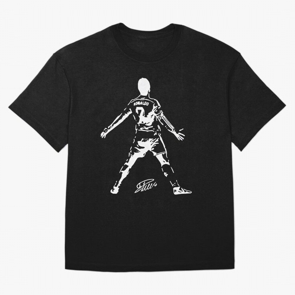 Retro Football Player Celebration Silhouette Artwork For Men And Gift For Soccer Fans Oversized T-Shirt Celebrate Global Passion for FIFA World Cup 2026 Group Stage Built around Haaland and Mbappe, Spain Energy, Stadium Chants, National Pride,