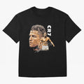 Retro Football Legend Poster Illustration For Men And Gift For Soccer Fans Oversized T-Shirt Show Up for the Glory of FIFA World Cup 2026 for Fans of Messi and Cristiano Ronaldo and Brazil, Bringing Sports Nostalgia, International Competition,