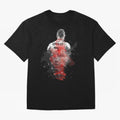 Abstract Football Player Portrait Retro Poster Art For Men, Gift For Soccer Fans Oversized T-Shirt Show Love for Legendary Goals in FIFA World Cup 2026 Highlighting Neymar, England Energy, Football Festival Excitement, Trophy Ambitions, Country