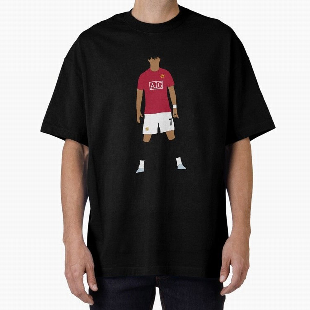 Cristiano Ronaldo Iconic Stance Fan Art Oversized T-Shirt Represent Fans Who Live for Global Football Passion for FIFA World Cup 2026 Group Stage, Filled with Cristiano Ronaldo, Haaland and CR7, Germany, Match Day Excitement, Supporter Culture,