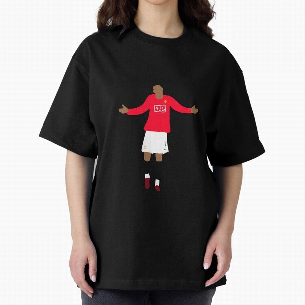Cristiano Ronaldo Goal Celebration Illustration Oversized T-Shirt Experience Match Day Hype around FIFA World Cup 2026 USA Canada Mexico, Haaland and Mbappe, Brazil, Supporter Pride, Iconic Celebrations, Legendary Names and Global Match Day Energy;
