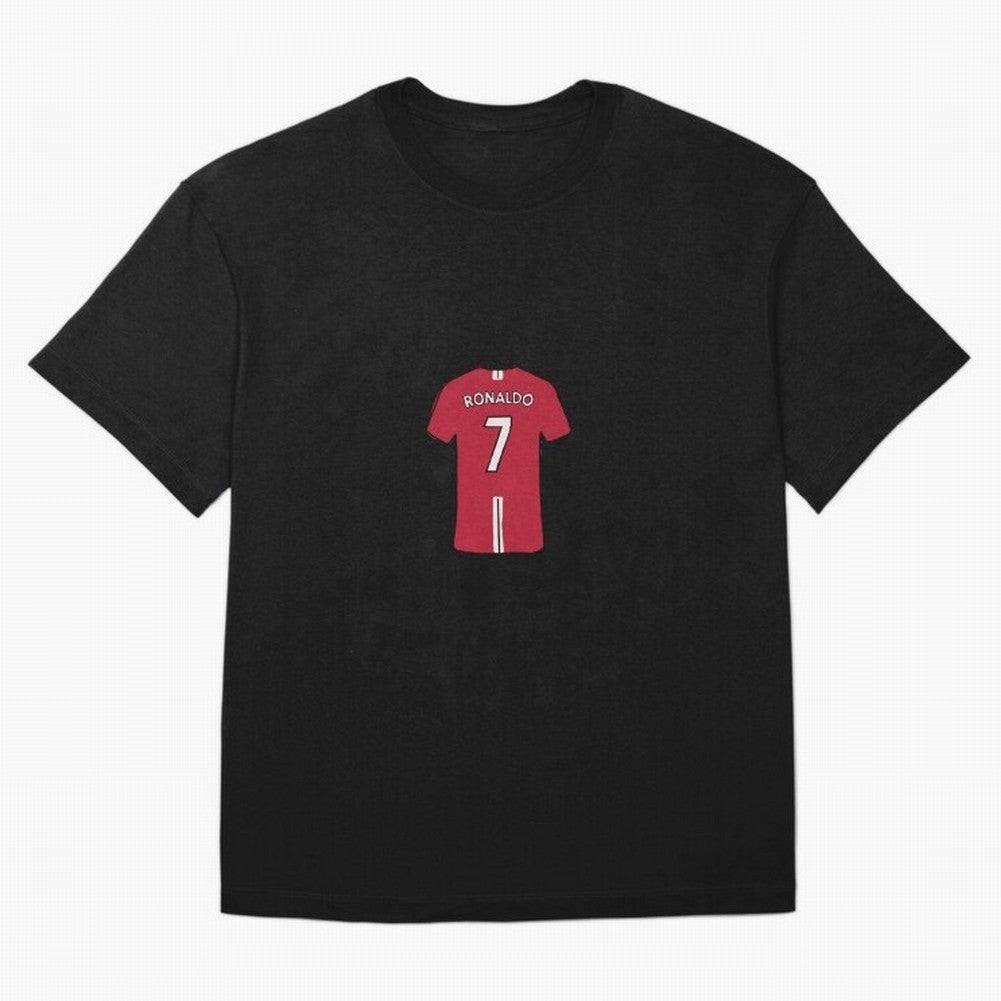 Cristiano Ronaldo Number 7 Jersey Illustration Oversized T-Shirt Fuel Your Fan Pride for FIFA World Cup 2026 USA Canada Mexico Driven by Neymar, Argentina Energy, Tournament Hype, Historic Matchups, Family Viewing Parties and Global Sports Pride;