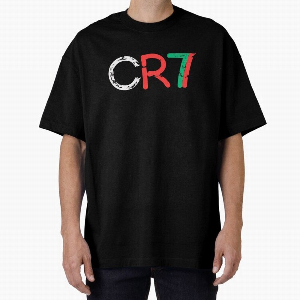 CR7 Portugal Colors Poster For Football Fans, Gift For Soccer Lovers Oversized T-Shirt Feel the Heartbeat of Global Football Passion for FIFA World Cup 2026 Group Stage, Made for CR7 and Messi, Netherlands, Championship Spirit, Famous Goals,