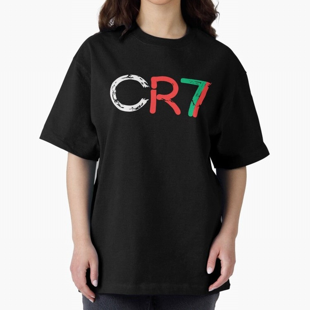 CR7 Portugal Colors Poster For Football Fans, Gift For Soccer Lovers Oversized T-Shirt Feel the Heartbeat of Global Football Passion for FIFA World Cup 2026 Group Stage, Made for CR7 and Messi, Netherlands, Championship Spirit, Famous Goals,