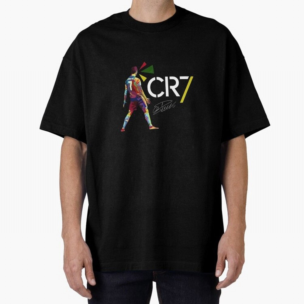 Cr7 Cristiano Ronaldo Signature Classic Oversized T-Shirt Feel FIFA World Cup 2026 for Fans of Neymar and France, Bringing Sports Nostalgia, International Competition, Famous Players and Unforgettable Victories; Ideal for Passionate Fans Who Love