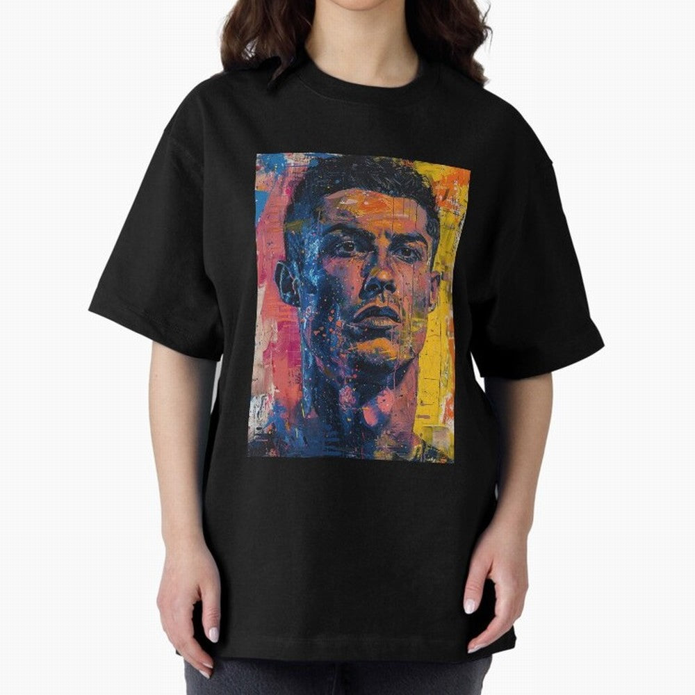 Cristiano Ronaldo illustration Oversized T-Shirt Discover FIFA World Cup 2026 USA Canada Mexico Spirit, Featuring England, France and Netherlands, Haaland and Mbappe, Classic Soccer Heritage, Championship Pressure, Fan Loyalty and International