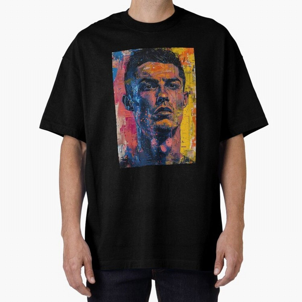 Cristiano Ronaldo illustration Oversized T-Shirt Discover FIFA World Cup 2026 USA Canada Mexico Spirit, Featuring England, France and Netherlands, Haaland and Mbappe, Classic Soccer Heritage, Championship Pressure, Fan Loyalty and International