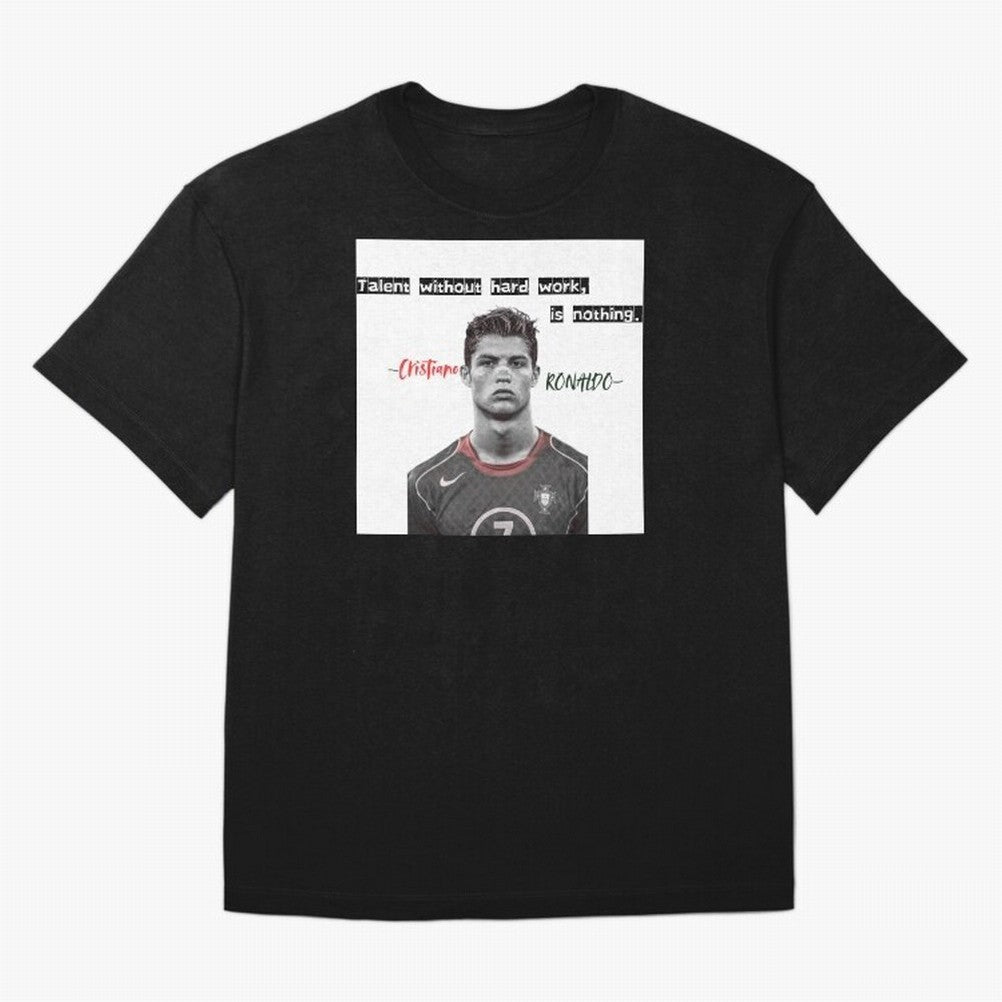 Cristiano Ronaldo - Dedication | NextLevel Motivation white Oversized T-Shirt Live for the Drama of FIFA World Cup 2026 Group Stage for Fans of Messi, CR7 and Mbappe and Argentina and Brazil, Bringing Vintage Soccer Flavor, Modern Football Stars,