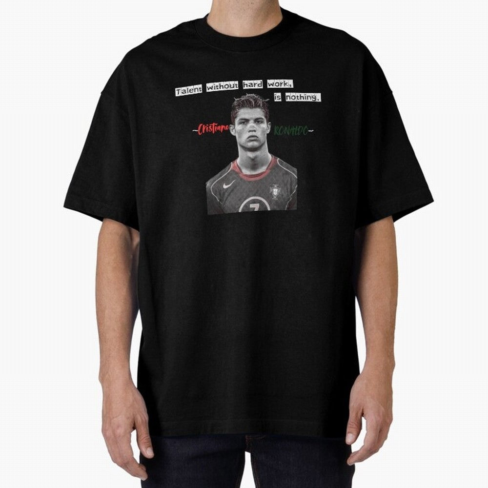Cristiano Ronaldo - Dedication | NextLevel Motivation Oversized T-Shirt Bring a Champion Mindset to the FIFA World Cup 2026 Group Stage Journey through CR7 Highlights, Portugal Pride, Football History, Final Match Energy, Crowd Noise and Once in a