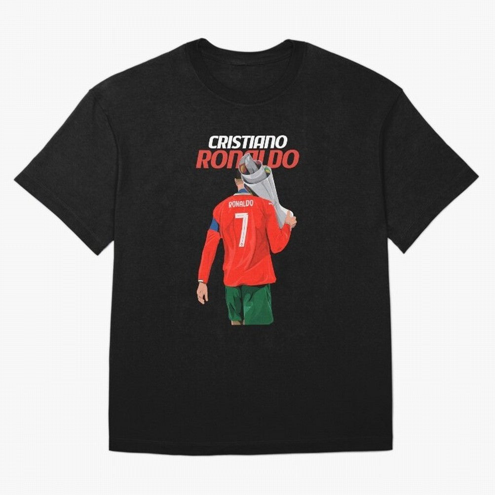 Cristiano Ronaldo Win Oversized T-Shirt Celebrate FIFA World Cup 2026 USA Canada Mexico Driven by Haaland, Germany Energy, Worldwide Fan Energy, Dramatic Goals, Stadium Lights and Championship Celebrations; Great for Supporters Who Love Legendary