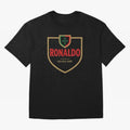 Ronaldo Emblem Sticker ¨C Gold Crest Parody Design Oversized T-Shirt Mark Match Day Hype around FIFA World Cup 2026 USA Canada Mexico, Messi, Argentina and Brazil, Football Passion, Legendary Performances, Festival Vibes and Supporter Community;