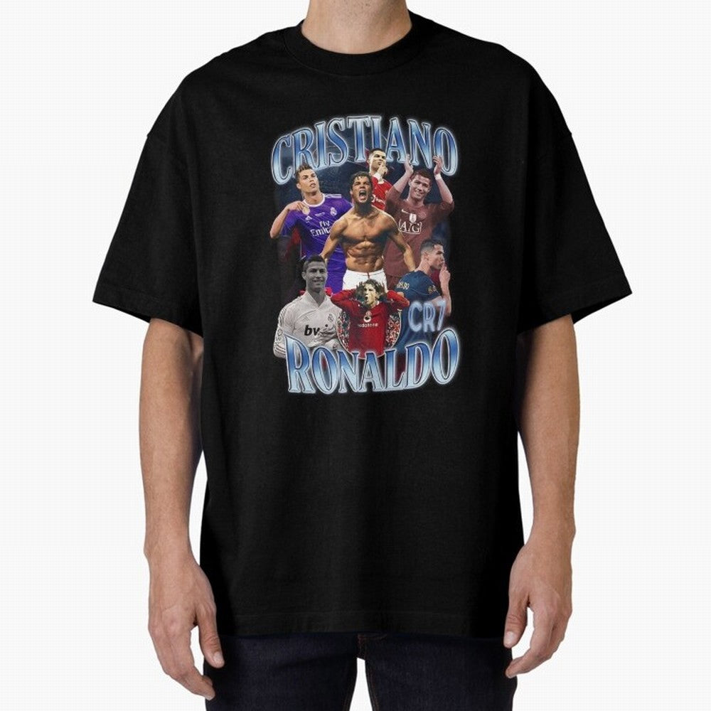 CR7 Oversized T-Shirt Make Memories around Global Football Passion for FIFA World Cup 2026 Group Stage, Filled with Messi, Neymar and Mbappe, Brazil, Worldwide Fan Energy, Dramatic Goals, Stadium Lights and Championship Celebrations; Great for