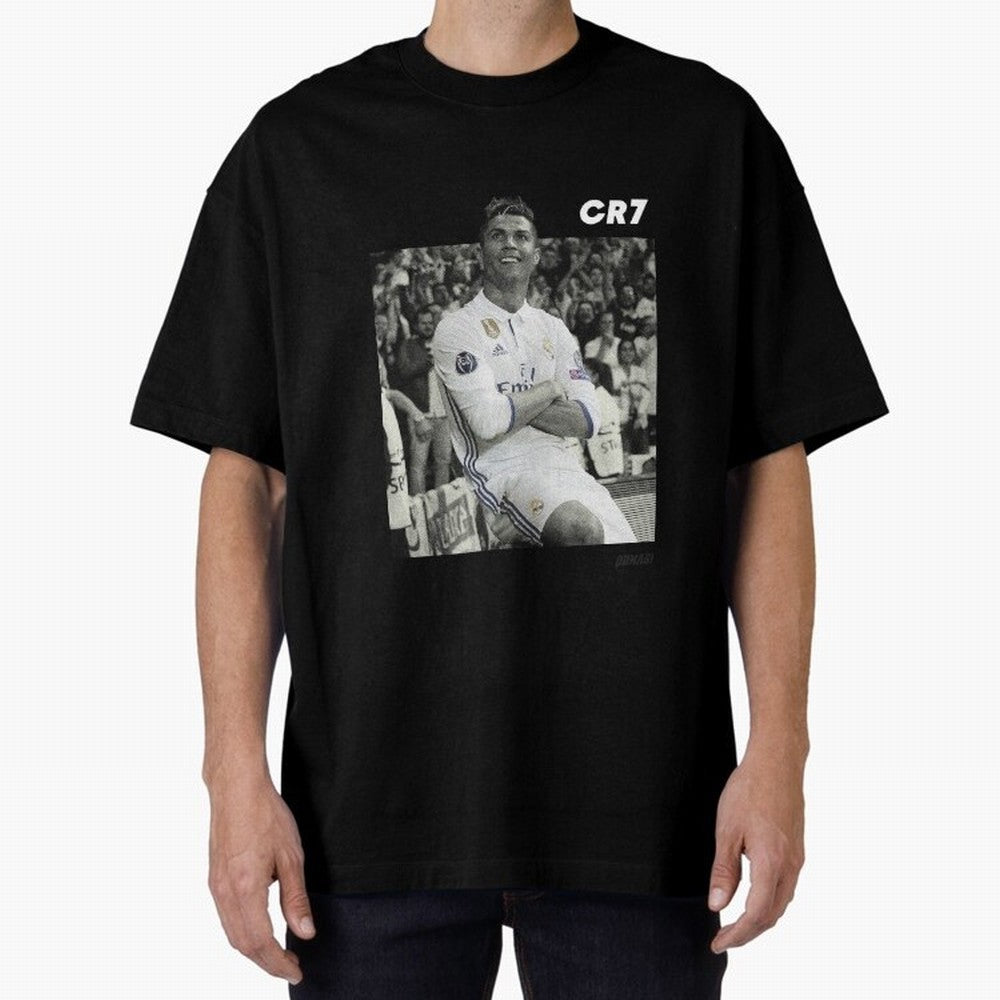 Cristiano Ronaldo | MR. CHAMPIONS LEAGUE Oversized T-Shirt Experience the FIFA World Cup 2026 Group Stage Journey through Mbappe and Neymar Highlights, England Pride, Worldwide Fan Energy, Dramatic Goals, Stadium Lights and Championship