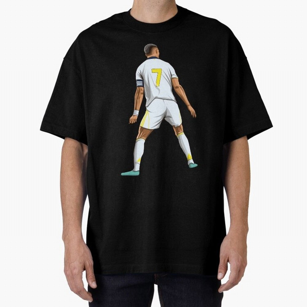 Cristiano Ronaldo Oversized T-Shirt Spotlight Global Football Passion for FIFA World Cup 2026 USA Canada Mexico, Celebrating CR7, Argentina, France and Brazil, Football History, Final Match Energy, Crowd Noise and Once in a Lifetime Moments;