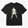 Cristiano Ronaldo Oversized T-Shirt Spotlight Global Football Passion for FIFA World Cup 2026 USA Canada Mexico, Celebrating CR7, Argentina, France and Brazil, Football History, Final Match Energy, Crowd Noise and Once in a Lifetime Moments;