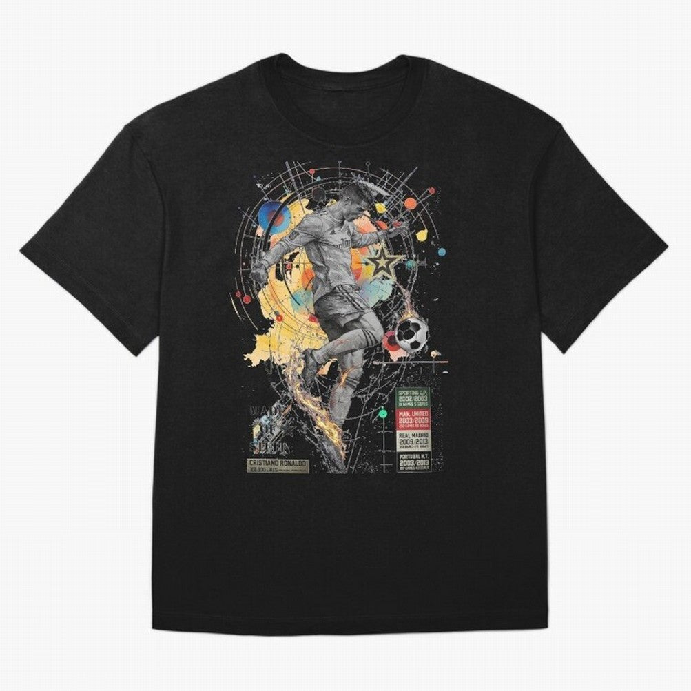 Cristiano Ronaldo Football Playmaker Oversized T-Shirt Honor Football Greatness during FIFA World Cup 2026 USA Canada Mexico for Fans of Neymar, Haaland and Cristiano Ronaldo and Portugal, Bringing Supporter Pride, Iconic Celebrations, Legendary