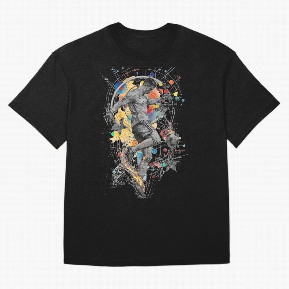 Cristiano Ronaldo Football Playmaker Oversized T-Shirt Create Global Football Passion for FIFA World Cup 2026 USA Canada Mexico, Highlighting Cristiano Ronaldo, France and Portugal, Retro Football Energy, Iconic Rivalries, Trophy Chase Drama and