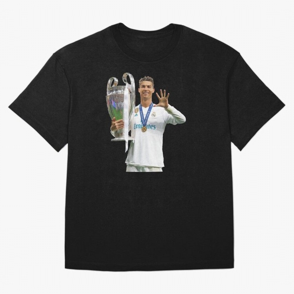 Cristiano Ronaldo with the cup Oversized T-Shirt Represent the Passion of FIFA World Cup 2026 Group Stage for Fans of Mbappe and France and Portugal, Bringing Goal Celebration Energy, Supporter Heritage, Football Icons and Worldwide Tournament Joy;