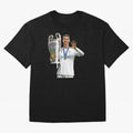 Cristiano Ronaldo with the cup Oversized T-Shirt Represent the Passion of FIFA World Cup 2026 Group Stage for Fans of Mbappe and France and Portugal, Bringing Goal Celebration Energy, Supporter Heritage, Football Icons and Worldwide Tournament Joy;