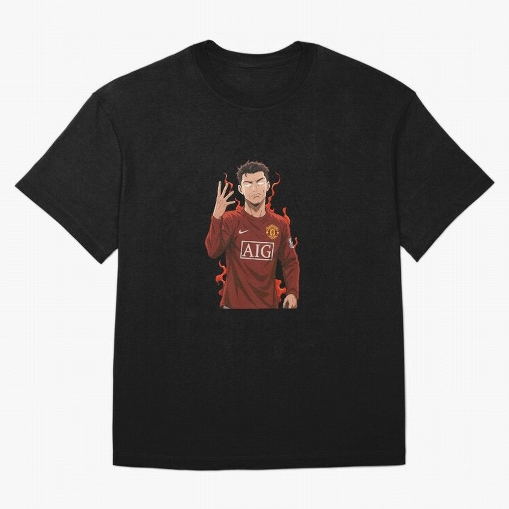 Cristiano Ronaldo Anime Art ¨C Blue Lock Inspired Football Legend Oversized T-Shirt Follow the Road to FIFA World Cup 2026 Group Stage Centered on Mbappe, England, France and Netherlands Energy, Tournament Hype, Historic Matchups, Family Viewing