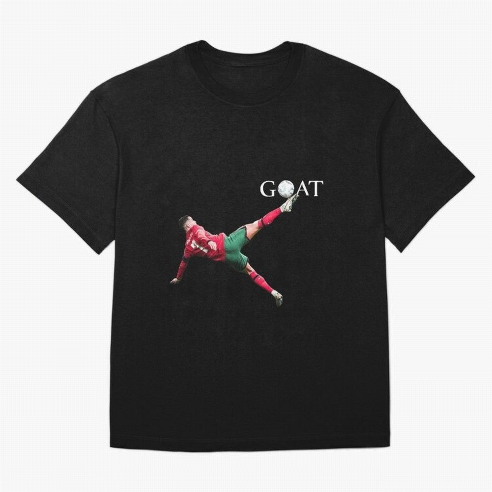 GOAT in Motion: Ronaldo's Iconic Bicycle Kick Oversized T-Shirt Bring World Football Passion into the FIFA World Cup 2026 Journey through Messi Highlights, France and Portugal Pride, Fan Favorite Moments, National Team Passion, Big Match Drama and