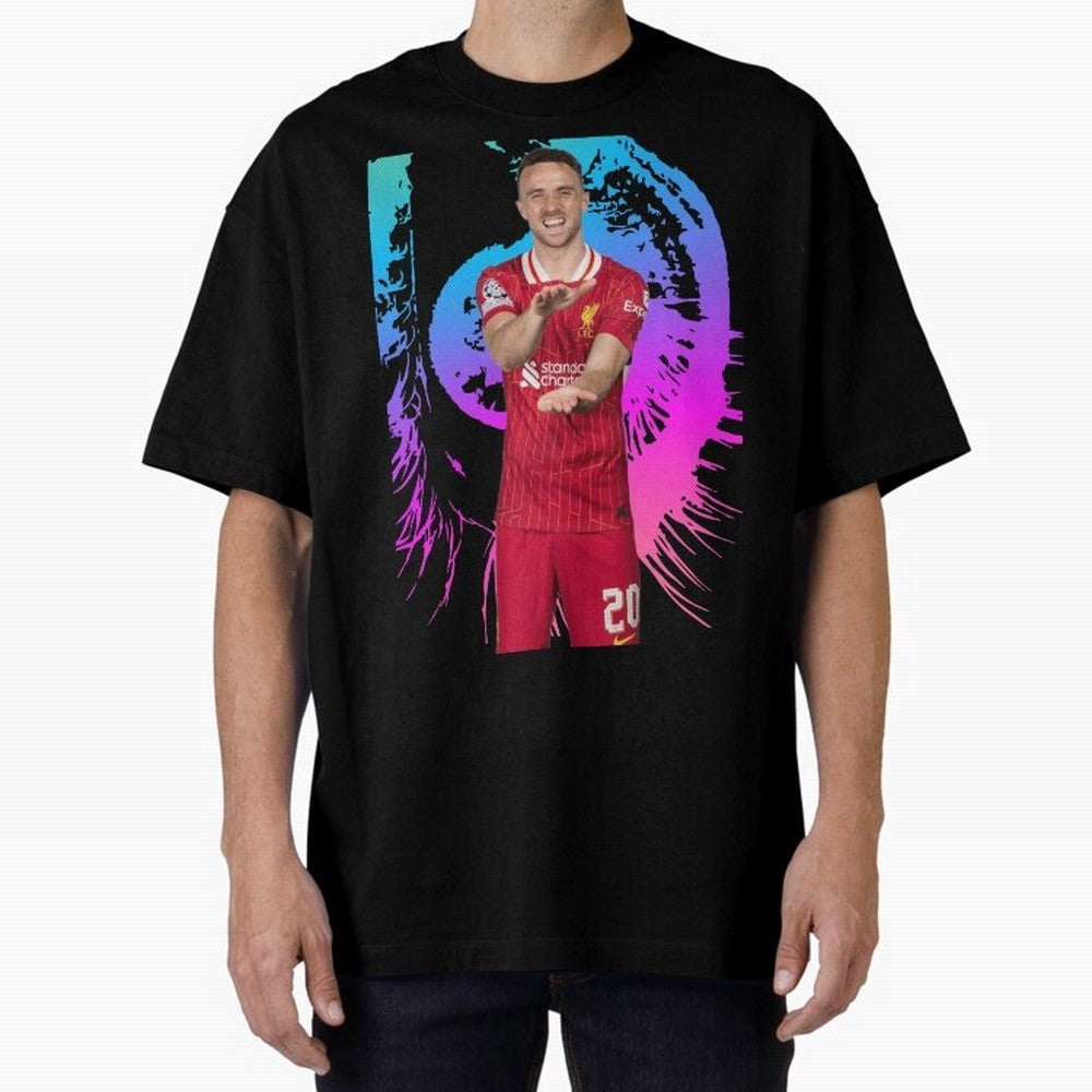 Diogo Jota Oversized T-Shirt Show Match Day Excitement for Global Football Passion for FIFA World Cup 2026, Highlighting Messi, Germany, Goal Celebration Energy, Supporter Heritage, Football Icons and Worldwide Tournament Joy; Perfect for People