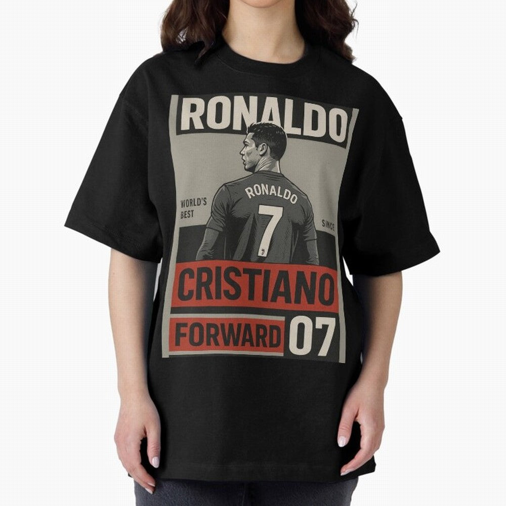 CR7 Legacy ¨C Cold Blooded Greatness Poster Art Oversized T-Shirt Show Your Stadium Side during Match Day Hype around FIFA World Cup 2026, Messi, CR7 and Mbappe, England, France and Netherlands, Goal Celebration Energy, Supporter Heritage, Football