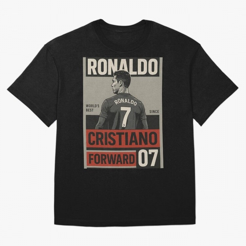 CR7 Legacy ¨C Cold Blooded Greatness Poster Art Oversized T-Shirt Show Your Stadium Side during Match Day Hype around FIFA World Cup 2026, Messi, CR7 and Mbappe, England, France and Netherlands, Goal Celebration Energy, Supporter Heritage, Football