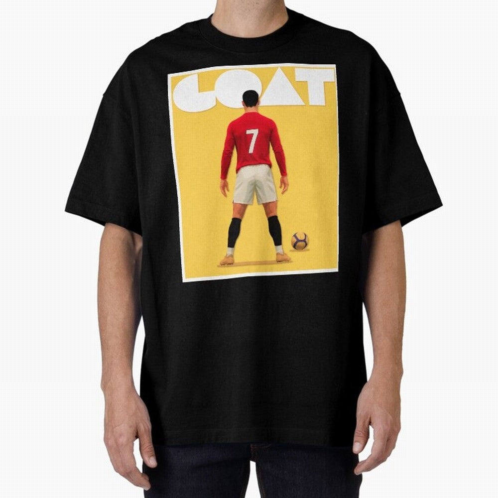 Cristiano Ronaldo Men's CR7 Football Jersey | Real Madrid GOAT Portugal Sports Shirt Fan Gift Oversized T-Shirt Celebrate Every Goal in FIFA World Cup 2026 Group Stage Made for Messi, CR7 and Mbappe, Portugal, Spain and Germany Energy, Tournament