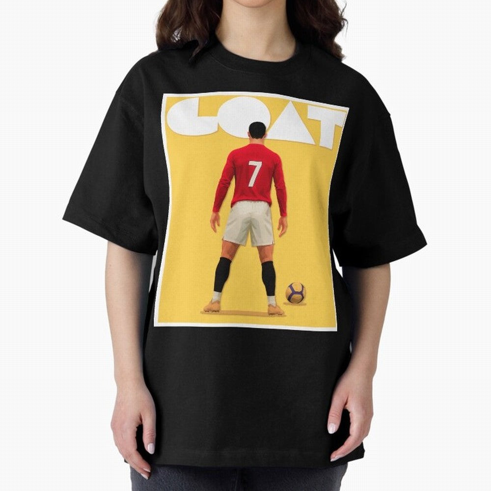 Cristiano Ronaldo Men's CR7 Football Jersey | Real Madrid GOAT Portugal Sports Shirt Fan Gift Oversized T-Shirt Celebrate Every Goal in FIFA World Cup 2026 Group Stage Made for Messi, CR7 and Mbappe, Portugal, Spain and Germany Energy, Tournament