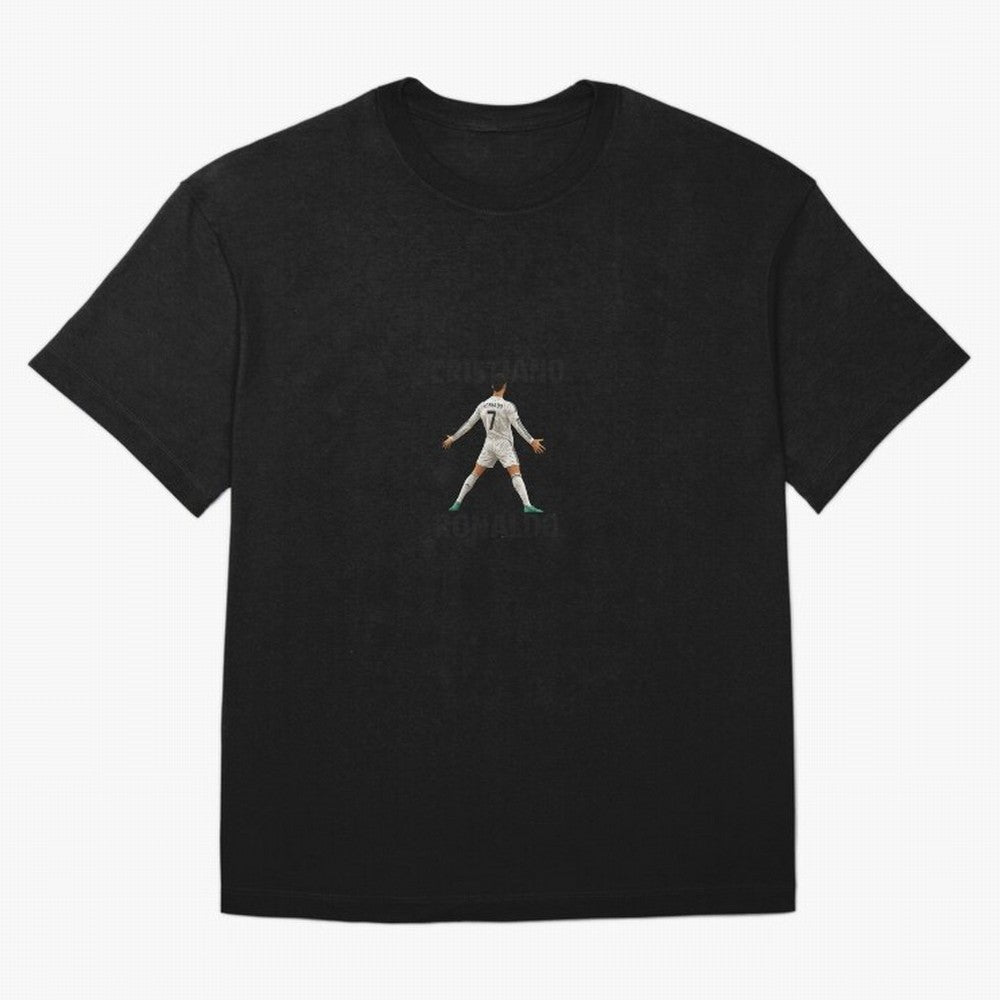 Cristiano Ronaldo ¨C Iconic Celebration Pose | Football Art Oversized T-Shirt Upgrade Match Day Hype around FIFA World Cup 2026 Group Stage, Neymar, Spain, Supporter Pride, Iconic Celebrations, Legendary Names and Global Match Day Energy; Perfect