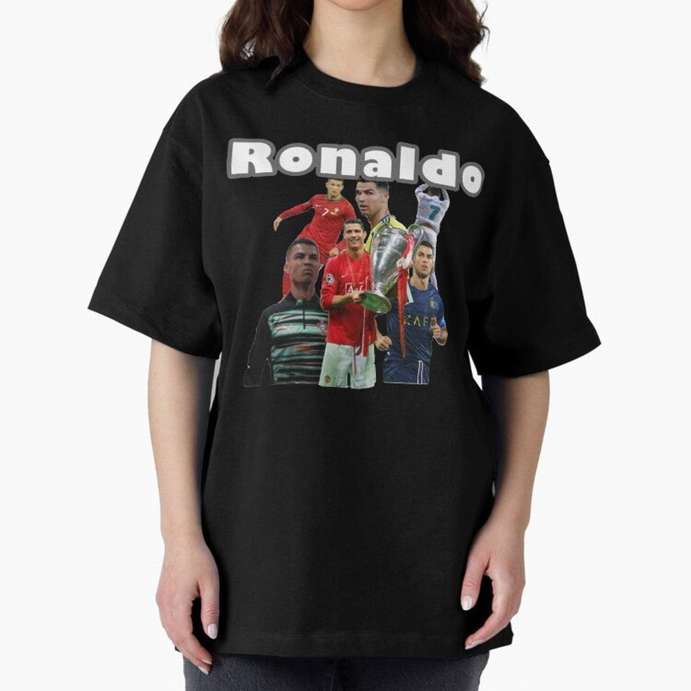 Cristiano Ronaldo Oversized T-Shirt Bring Match Day Fire to FIFA World Cup 2026 USA Canada Mexico Inspired by Mbappe and Neymar, England Energy, Retro Football Energy, Iconic Rivalries, Trophy Chase Drama and Stadium Atmosphere; Built for