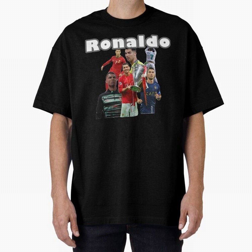 Cristiano Ronaldo Oversized T-Shirt Bring Match Day Fire to FIFA World Cup 2026 USA Canada Mexico Inspired by Mbappe and Neymar, England Energy, Retro Football Energy, Iconic Rivalries, Trophy Chase Drama and Stadium Atmosphere; Built for