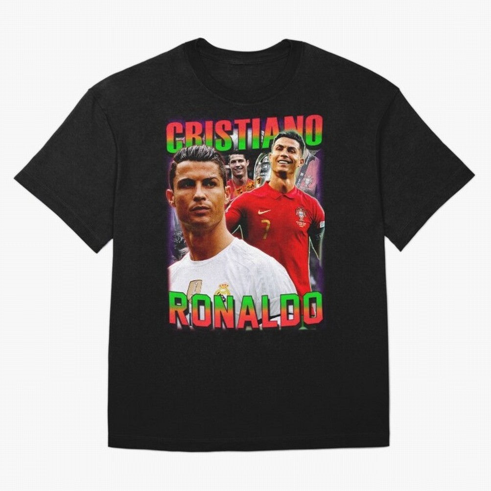 Cristiano Ronaldo Graphic Oversized T-Shirt Capture Stadium Memories from Global Football Passion for FIFA World Cup 2026, Capturing Messi and Cristiano Ronaldo, Argentina, Worldwide Fan Energy, Dramatic Goals, Stadium Lights and Championship