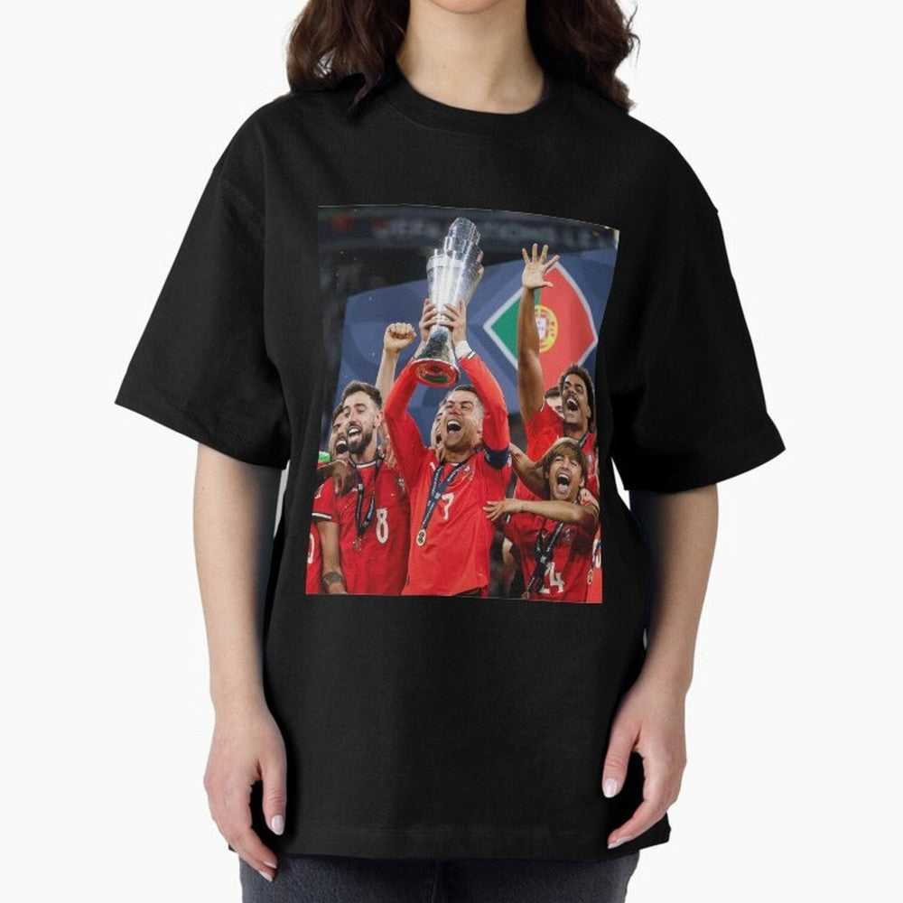 Portugal Football Team | 2025 Champions | Illustration Drawing Oversized T-Shirt Enjoy the Biggest Football Party of FIFA World Cup 2026 Group Stage for Fans of Cristiano Ronaldo and Portugal, Spain and Germany, Bringing Worldwide Fan Energy,