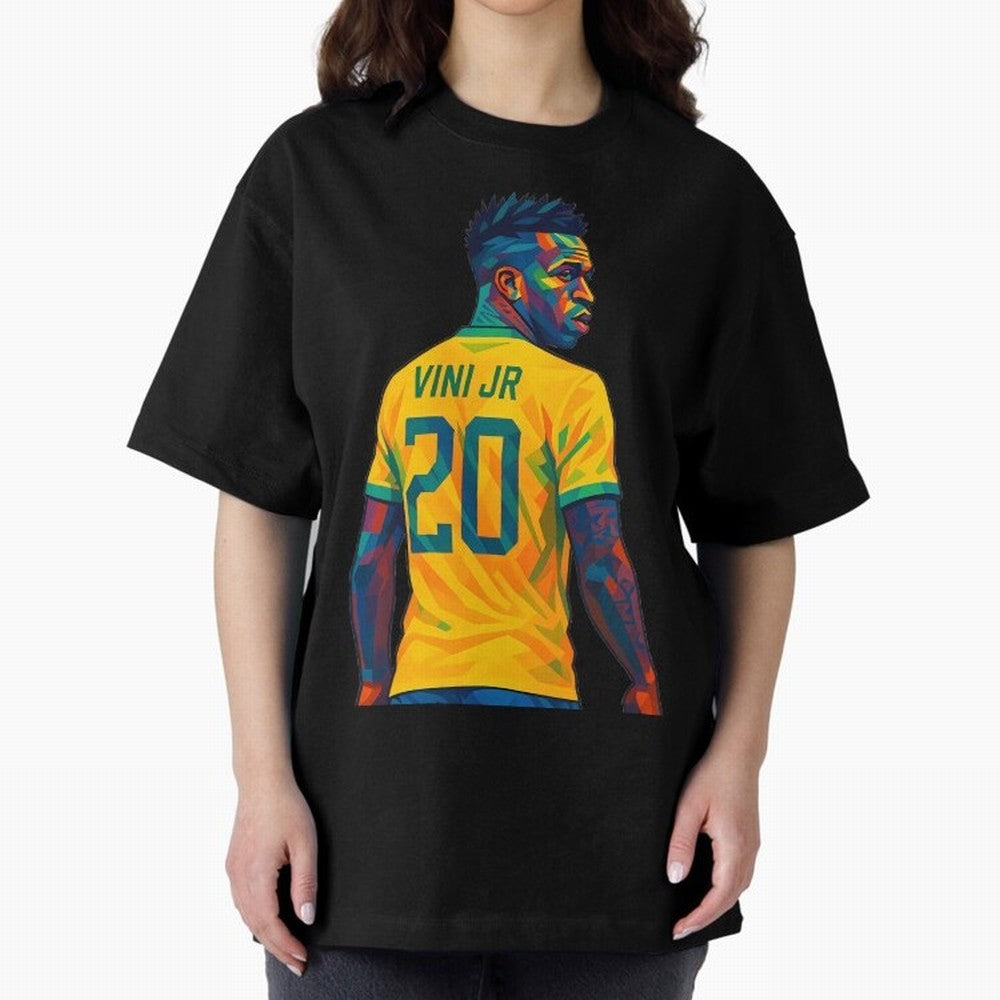 Vini Jr. Oversized T-Shirt Get Ready for FIFA World Cup 2026 USA Canada Mexico Spirit, Featuring England, Messi, CR7 and Mbappe, Worldwide Fan Energy, Dramatic Goals, Stadium Lights and Championship Celebrations; Perfect for People Who Love