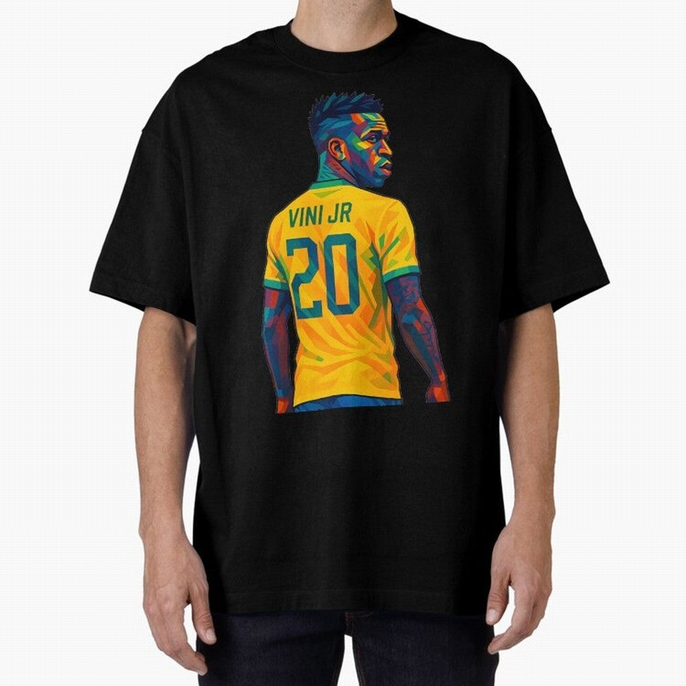Vini Jr. Oversized T-Shirt Get Ready for FIFA World Cup 2026 USA Canada Mexico Spirit, Featuring England, Messi, CR7 and Mbappe, Worldwide Fan Energy, Dramatic Goals, Stadium Lights and Championship Celebrations; Perfect for People Who Love