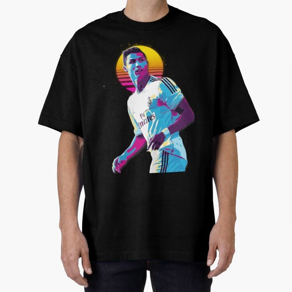 Christiano Ronaldo retro 2 Oversized T-Shirt Bring Trophy Dreams to FIFA World Cup 2026 Spirit, Driven by Portugal, Messi, Neymar and Mbappe, Goal Celebration Energy, Supporter Heritage, Football Icons and Worldwide Tournament Joy; Ideal for