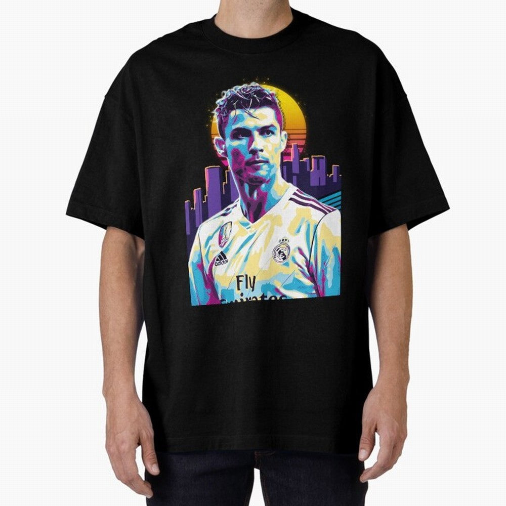 Christiano Ronaldo retro Oversized T-Shirt Follow Every Goal of the FIFA World Cup 2026 Group Stage Journey through Messi Highlights, France and Portugal Pride, Football Festival Excitement, Trophy Ambitions, Country Rivalries and Star Player Buzz;