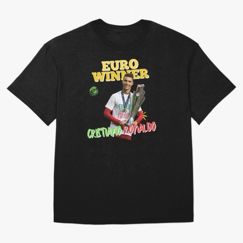 Cristiano Ronaldo Euro Winner Oversized T-Shirt Fuel the Hype around FIFA World Cup 2026 Highlighting Neymar, Haaland and Cristiano Ronaldo, England Energy, Football Festival Excitement, Trophy Ambitions, Country Rivalries and Star Player Buzz;