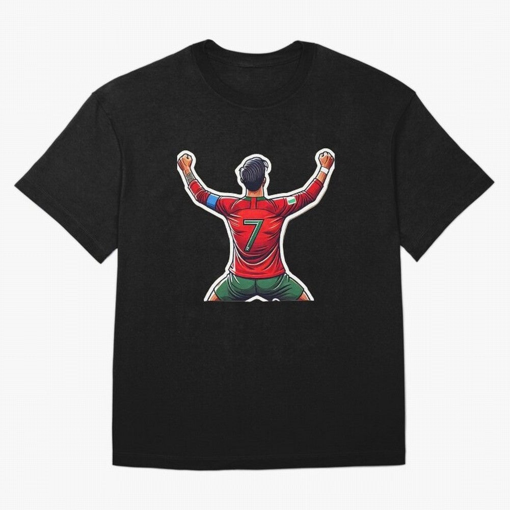 Ronaldo 7 Oversized T-Shirt Carry the Dream of FIFA World Cup 2026 for Fans of Messi and France and Portugal, Bringing Retro Football Energy, Iconic Rivalries, Trophy Chase Drama and Stadium Atmosphere; Great for Supporters Who Love Legendary