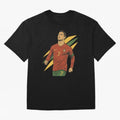 Cristiano Ronaldo Retro Portugal Football Art ¨C Vintage Supporter Design Oversized T-Shirt Bring Match Day Fire to the FIFA World Cup 2026 USA Canada Mexico Journey through Haaland and Mbappe Highlights, Germany Pride, Football History, Final