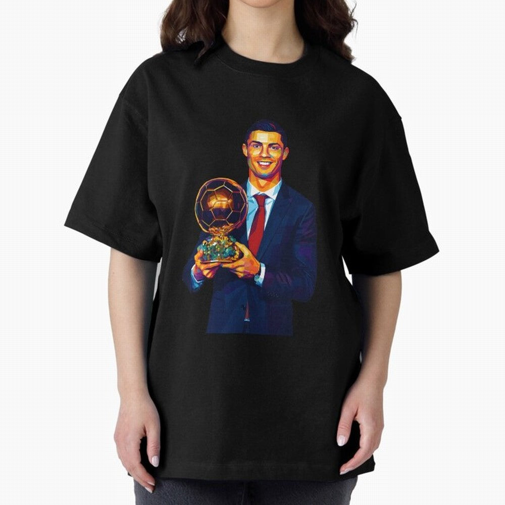Cristiano Ronaldo Wpap Art Oversized T-Shirt Carry the Colors and Pride of the FIFA World Cup 2026 Journey through Cristiano Ronaldo, Haaland and CR7 Highlights, France and Portugal Pride, Vintage Soccer Flavor, Modern Football Stars, National
